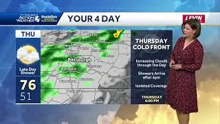 August 27 Forecast | Pittsburgh: A few showers possible late Thursday