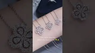 Lucky Clover Lab Diamond Necklace | Elegant Sparkle in 3 Sizes