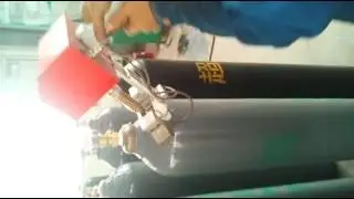Dot pin marking system on CO2 bottle