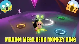 MAKING A MEGA NEON MONKEY KING+GIVEAWAY-ROBLOX ADOPT ME