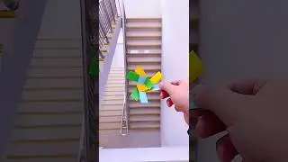 how to make paper rotating fan | paper rotating toy | how to make paper helicopter