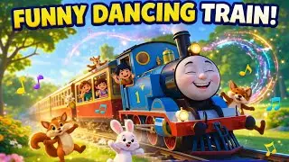 Dancing Train Party 🚂✨ | Fun Kids Animation #FunnyDancingTrain#KidsCartoon#2DAnimation#KidsShorts