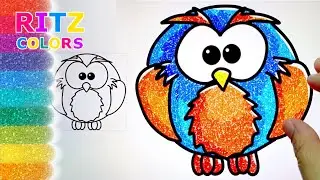 Colouring in Owl | Coloring Pages -11  | How to Draw Owl 🦉 | RITZ Colors #RITZColoringPages