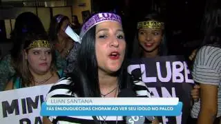 Fãs ficam enlouquecidas em show do cantor Luan Santana em Santos