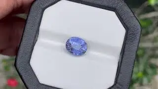 BSN-4070 - Natural Ceylon Unheated Violet Sapphire 5.80 Cts Oval Well Cut Loose Gemstone