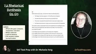 SAT Reading 7.2: Rhetorical Synthesis - HeyDrTestPrep.com