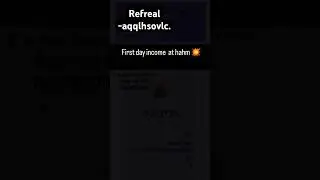 First day income at hahm🔥 #dailyincome #money #hahm #treasurenft #investment  #moneymindset #profit