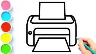 How to draw a printer | Printer drawing | Drawing a Printer | Printer | Draw Smart