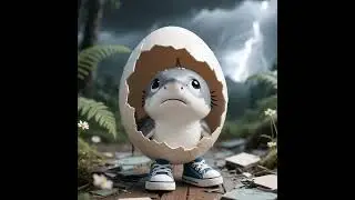 Baby Dolphin Cries 🥺 Inside an Egg 🍳 During Storm | new content viral now #new #content #shorts