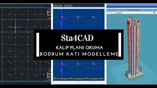 5/1 Sta4CAD  Kalıp Planı Okuma, Bodrum Katını Modelleme