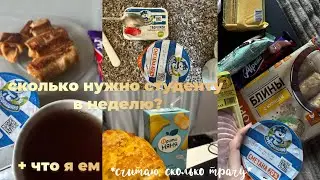 Сколько нужно студенту в неделю? + что я ем 🥞🥐🧀