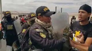 Venezolanos en la frontera con Chile