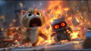 CAT APOCALYPSE 2077 🐾💣 | Milo & Oliver vs The Vacuum Cleaner