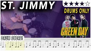 St. Jimmy (DRUMS ONLY) - Green Day | DRUM SCORE Sheet Music | #531 DRUMSCRIBE