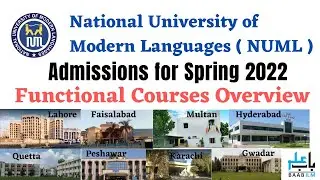 NUML Functional Courses for Spring 2022 | Functional Courses Overview | NUML Admissions Spring 2022