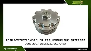 Ford Powerstroke 6.0L Billet Aluminum Fuel Filter Cap 2003-2007: OEM 3C3Z-9G270-BA