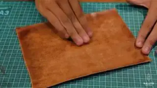 How to make a hand dyed leather wallet | Blue Lotus Leather Workshop