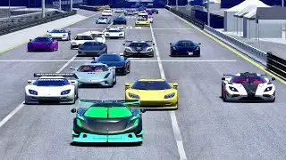 2 MILLION HP Koenigsegg Jesko Alien Engine vs All Koenigsegg Hypercars at Special Stage Route X