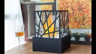 JHY DESIGN Fire Pit Bowl 29 cm H Bio Ethanol Ventless Tabletop Fireplace for Indoor Outdoor Patio