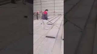 Precast hollow core slab transportation process #machine #goodtools #shorts
