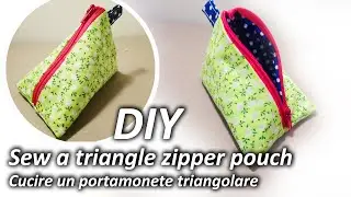 DIY How to sew a triangle Zipper pouch | Sewing Tutorial