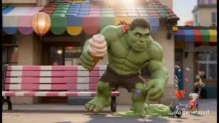 Hulk ka Funny Hero Moment 💚😂 | Mini Story #Shorts#KidsShorts#AIAnimation#Short#Superhero#ViralShorts