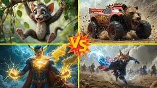 INSANE BATTLE! Iron Man vs Superman - Thor & Pikachu Team Up! WATCH TILL THE END!