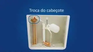 Troca do cabe&ccedil;ote - Mecanismo para caixa acoplada