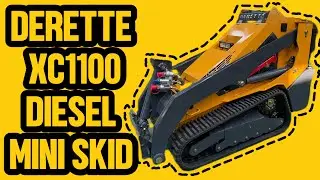 NEW DERETTE XC1100 DIESEL SKID STEER OPERATION VIDEO 