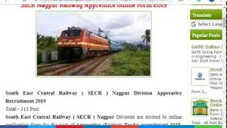 South East Central Railway  SECR  Nagpur Division Apprentice Recruitment 2019