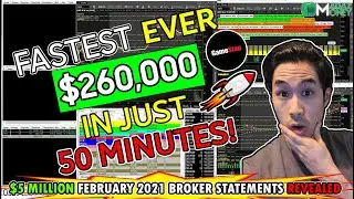 DAY #TRADER MADAZ MAKES $260K IN 50 MIN ON $GME - LIVE DAY #TRADING | $5M FEBRUARY BROKER STATEMENTS