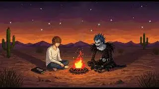A Quiet Night in the Wasteland&hellip; Light Watches the Stars with Ryuk