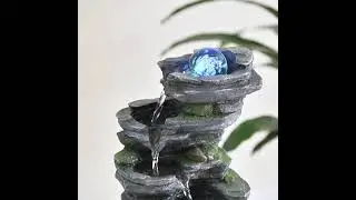 Tabletop desktop water fountain water features rolling ball LED lights Color LED 2G Rocky Design