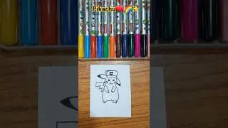 How to draw Pikachu❤️✨🌈#Shorts#Pikachudrawing😱#Satisfying#drawingtutorial#youtube#Cartoonspecial#art