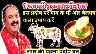 🪔1 जनवरी गुरुवार साल की शुरुआत प्रदोष से हुई है एक बेलपत्र और घी वाला उपाय अवश्य करें। Panditpra..🔱🙏