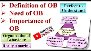 Definition of OB, Need of OB, OB-1 #OrganisationalBehaviour #OB