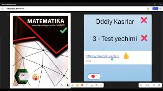IDC_ Oddiy Kasrlar  3 - Test Yechimi...Milliy Sertifikatga