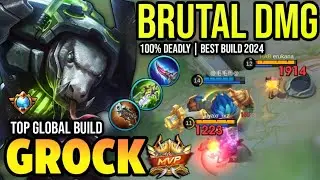 GROCK BEST BUILD 2024 | TOP GLOBAL GROCK GAMEPLAY | MOBILE LEGENDS✓