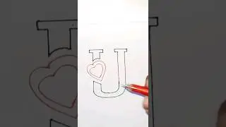 Letter U art #shorts #art #viral #short #u #letterwriting #word #artoftheday #artist