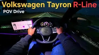 [4K] VOLKSWAGEN TAYRON R-LINE AWD POV & ASMR | 204 BHP & 320 NM | TAYRON POV NIGHT DRIVE 