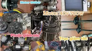 Motor Phát Điện, Pin Năng lượng Mặt Trời, Xilanh điện 24V, Công tắc Đảo Chiều, Trục Giảm Tốc..