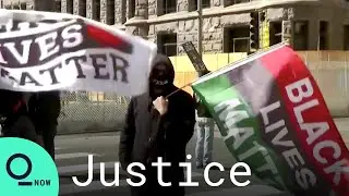 Black Lives Matter Protesters Rally Outside of Derek Chauvin Trial in Minneapolis