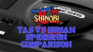 MegaDrive/Genesis Shinobi III:Return of the Ninja Master speedrun WR battle TAS vs HUMAN (RTA)