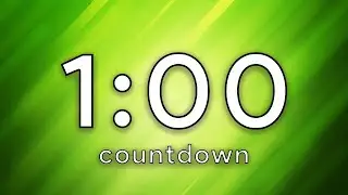 1 Minute Countdown Timer | Green Screen | No Music - NO ADS