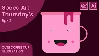 Speed Art Coffee Cup illustration | SPEED ART THURSDAY's (Ep:02) | MOHAMMED ARSHAD #Ep2