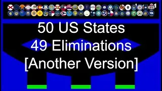 [Another Version] 50 US States & 49 Times Eliminations Marble Race in Algodoo