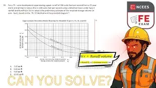 FE Exam Review 59 &ndash; Hydrology Problem TR-55 Storage Volume  #civilengineer #FECivil #usa