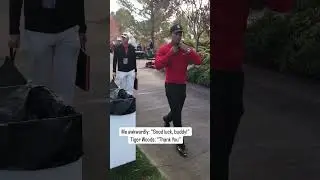 This awkward interaction with Tiger Woods 😂 #shorts
