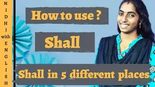 Correct Usage of Shall | Shall in 5 difference places |  in Tamil | Just Nidhi with English