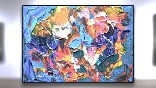 Abstract Acrylic Painting using Palette Knife and Brush/ For Beginners 
